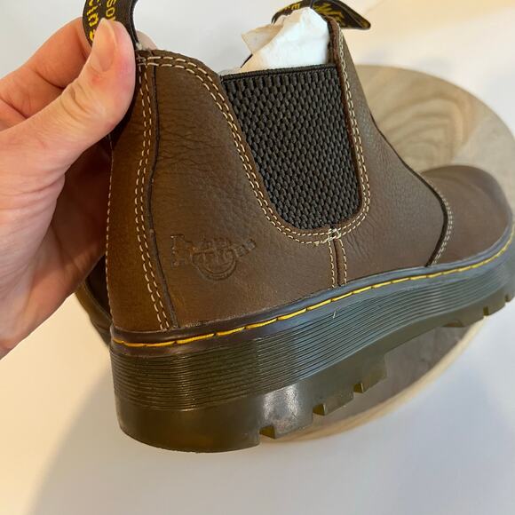 Dr. Martens Hardie II Brown Leather Chelsea Work Boots Unisex Size W11/M10 NEW - Picture 9 of 10